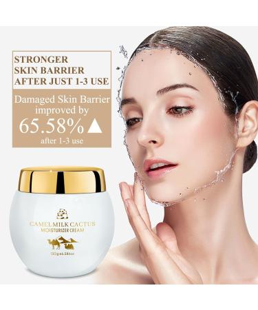 AOAO Camel Milk Cactus Moisturizing Repair Cream Moisturizer Night Cream for Face and Neck Maintains Normal Stratum Corneum Hydration Improves Skin Feel Fast-Absorbing & Nourishing 130g/4.6oz - Buy Online on GoSupps.com