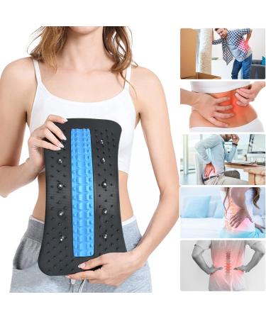 Back Carrier for Lower Back Pain Relief | Adjustable Back Stretcher for Bed Chair & Car | Lumbar Support in Black/Blue - Buy Online on GoSupps.com