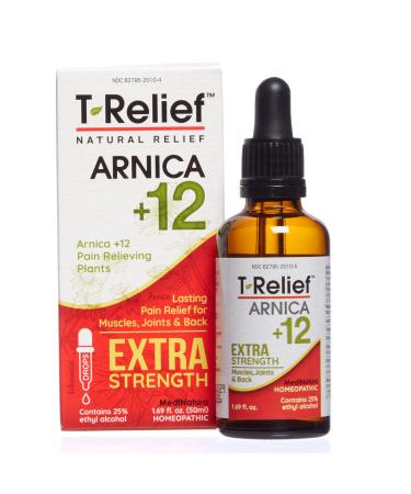 MediNatura T-Relief Pain Relief with Arnica + 12 Plant-Based Pain Relievers - 1.69 oz Drops