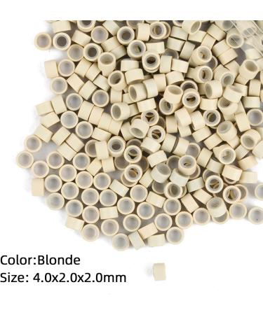 Vlasy 400 Pcs Silicone Micro Rings for I Tip Hair Extensions 5mm Micro Nano Beads Micro Links Hair Beads (Blonde) Micro-5mm-400Pcs Blonde - Buy Online on GoSupps.com