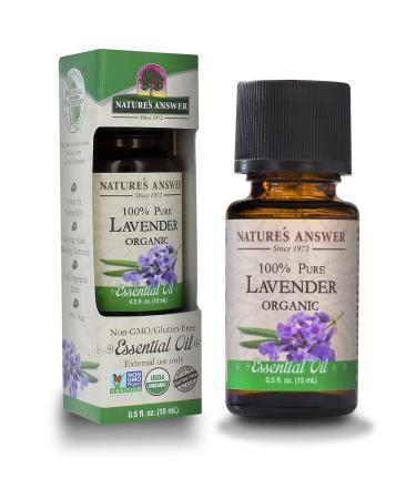 Nature's Answer Organic Essential Oil 100% Pure Lavender 0.5 fl oz (15 ml)
