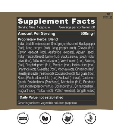 Akshar Ayurveda Joint Aid - Vegan Herbal Joint Support Supplement for Knee Back & Hands Mobility Relief - 60 Capsules - Buy Online on GoSupps.com