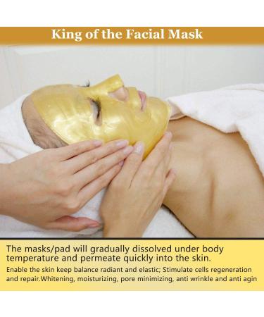10x Crystal 24K Gold Powder Gel Collagen Face Mask Masks Sheet Patch Anti Ageing Aging Skincare Anti Wrinkle Moisturising Moisture Hydrating Uplifting Whitening Remove Blemishes & Blackheads 10 Pairs - Buy Online on GoSupps.com