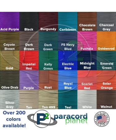 Paracord Planet Type III 550 Paracord Nylon - Black | Multiple Sizes & Colors | 550 LB Strength | 100 feet - Buy Online on GoSupps.com