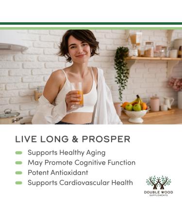 Ergothioneine Supplement (EGT) 30mg of Pure Plant-Based L-Ergothioneine Per Capsule 60 Count (May Support Longevity and Healthy Aging) Non-GMO Gluten Free Vegan Safe by Double Wood - Buy Online on GoSupps.com