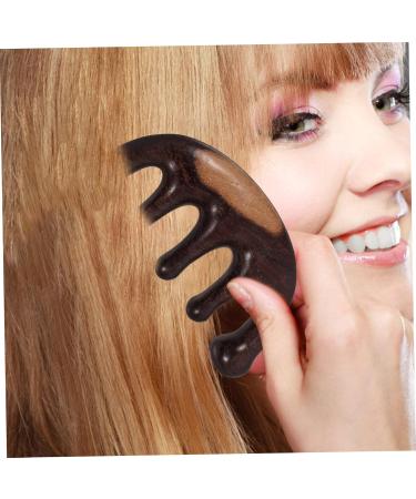 BCOATH Wooden Wide Tooth Comb for Women | Hair Head Massage Tool | Natural Broad Tooth Desangerer | 10.50x5.00cm | Best Massage Tools - Buy Online on GoSupps.com