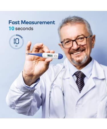 Digital Oral Thermometer for Adults - Fast Reading Fever Thermometer in Dark Blue - Buy Online on GoSupps.com
