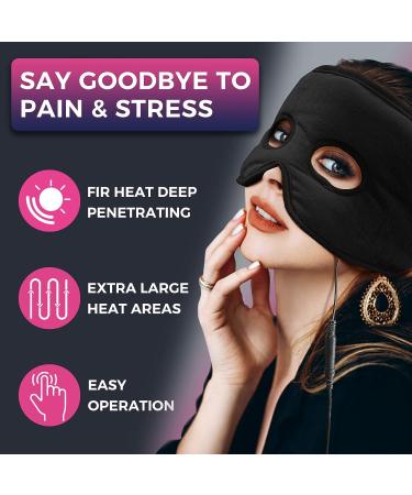 Moist Heat Sinus Pressure Relief Mask - Extra Large Face Heating Pad for Sinusitis, Migraine, and Headache Relief - Buy Online on GoSupps.com