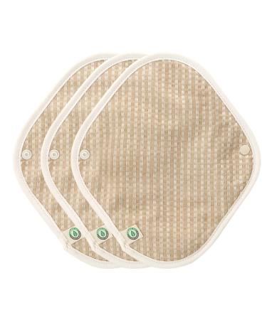 think ECO Original Natural Brown Reusable Organic Cotton Pads Women Menstrual Pads Cloth Sanitary Napkins Three Pads Set 3-Pads (Original Small_S 3p)