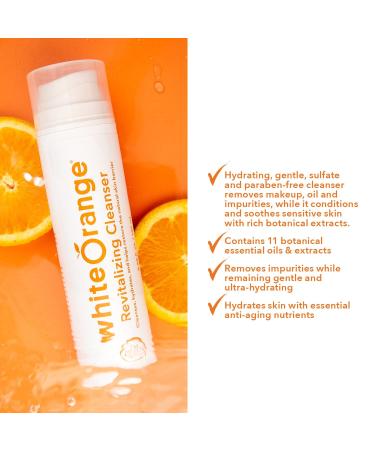 2 White Orange The Only Vitamin C Serum Made with White Part of Orange + 1 White Orange Revitalizing Cleanser Anti Aging Hyaluronic Acid Hydrating & Brightening for Dark Spots Fine Lines & Wrinkles - Buy Online on GoSupps.com