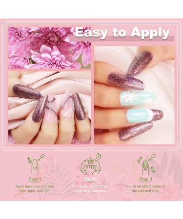 Lavender Violets 15ml Gel Nail Polish - Purple Irregular Sequins Golden Fireworks Colour - Salon Quality UV LED Soak Off Manicure Pedicure - Milky Way A0685 - Buy Online on GoSupps.com