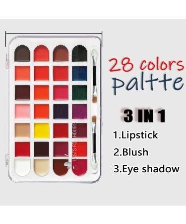 Makeup Palette Eye Palette 28 Colours Water-Resistant Long-Lasting Makeup with Lip Gloss and Blush for Women and Teens - Buy Online on GoSupps.com