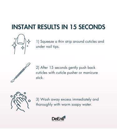 DeEnti Instant Cuticle Remover Gel - 15-Second Professional Cuticle Softener | 8oz for Hand Foot & Nail Care - Salon Quality Citrus Manicure & Pedicure Supplies - Buy Online on GoSupps.com