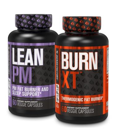 Burn XT Thermogenic Fat Burner & Lean PM Nighttime Weight Loss Supplement for Men & Women 60 Veggie Diet Pills - Buy Online on GoSupps.com