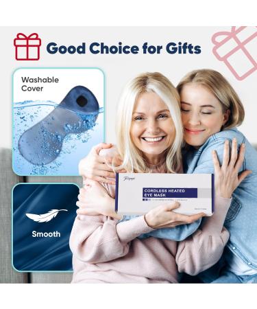 Heated Eye Mask for Dry Eyes - Cordless Warm Compress for Blepharitis & Styes | 1500mAh Battery Washable Cover | Perfect Gift (Blue - Buy Online on GoSupps.com