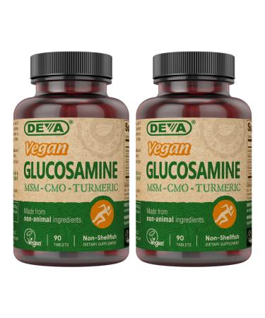 Deva Vegan Glucosamine Msm and CMO - 90 Tablets (Pack of 2)