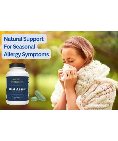 Rooted Intuition Hist Assist | Seasonal Sinus & Immune Balance Formula | Quercetin Bromelain NAC Nettle | Non-GMO Gluten Free | 40 Capsules - Buy Online on GoSupps.com