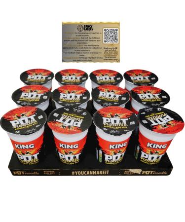 Noodles Multipack of 12 With Pot Noodle King Pot Bombay Bad Boy 12x 114g - Quick and Easy Ready Meals and Snacks