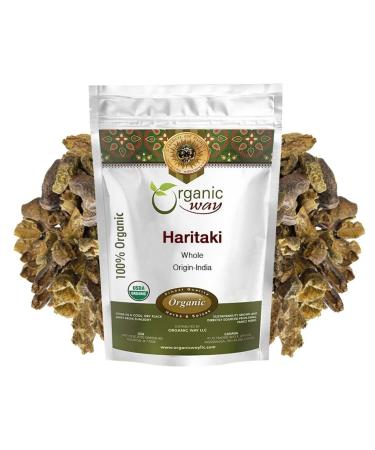 Organic Way Haritaki Whole (Chebulic Myrobalan) | Terminalia Chebula (Yellow Myrobalan) | Kosher & USDA Certified | Vegan Non-GMO & Gluten Free | 100% Raw from India (16 oz - 1 lbs) 1 Pound (Pack of 1)