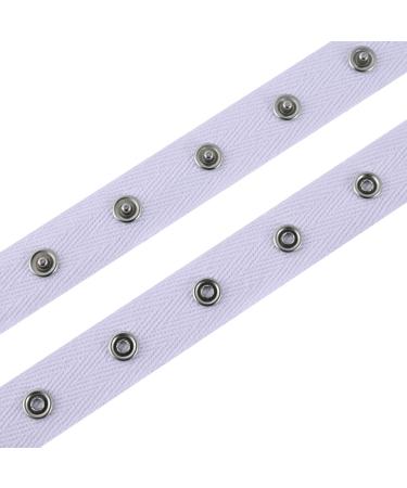 VIVIPAKOKO 3 Yards Snap Button Tape Trim (White)