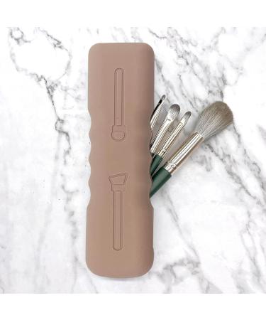 Kicpot Travel Makeup Brush Holder & Drying Net Organizer - Pink&Brown - Buy Online on GoSupps.com