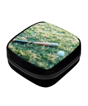 GIAPB Period Bag Sanitary Napkin Storage Bag Pad Holder for Period Makeup Pouch Baseball and Turf Color1426