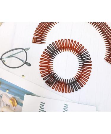 6Pcs Penta Angel Stretch Hair Combs - Flexible Plastic Circular Comb Headband for Women & Girls - Buy Online on GoSupps.com