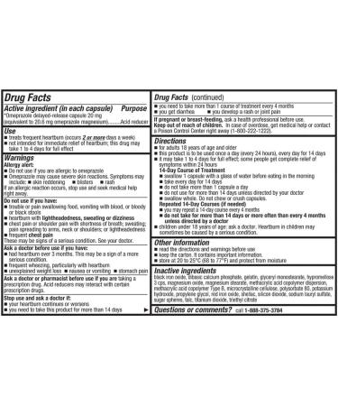 Quality Choice Omeprazole Delayed Release Acid Reducer 20mg 42 Capsules Each (2) - Buy Online on GoSupps.com