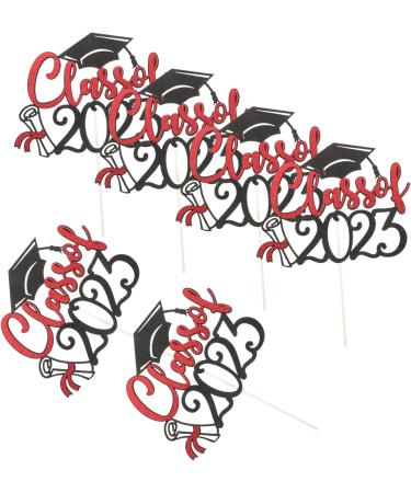 INOOMP 30 pcs class of 2023 cupcake topper graduation cupcake topper 2023 graduation season plug-in Paper paper cup cake supplies grad party decoration cake class of 2023 cake decors - Buy Online on GoSupps.com