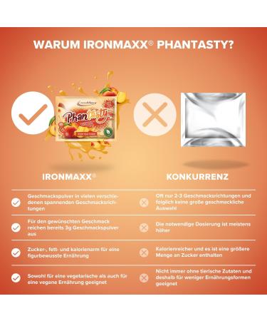 Buy IRONMAXX Fatasty Thare Pourg - Creamy Peach 15g Sample | Vegan Lactose-Free Gluten-Free | Real Fruit Pieces - Shop Internationally! - Buy Online on GoSupps.com