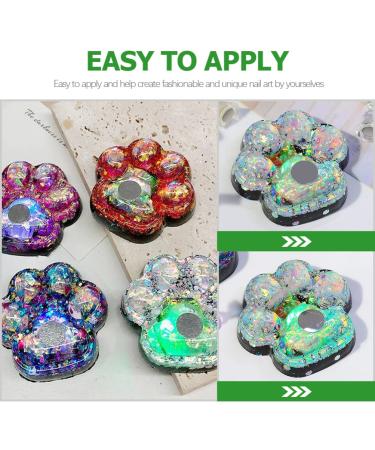 Small Tablet Nail Art Display Board - Cat Flap Tip Peak Stand for Manicure & False Lace | Bright Green Nail Polish Tray - Buy Online on GoSupps.com