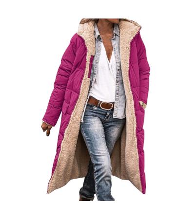 Fleece plush jacket fluffy warm zipper wool jacket ceiling hoodie women oversize winter color variants transition jacket autumn winter coat oversized autumn coat winter warm trench coat hot pink 3xl