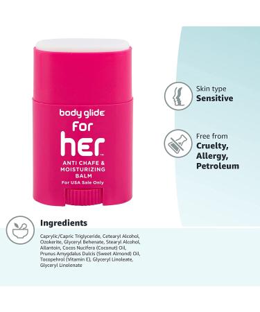 Body Glide for Her Anti Chafe Balm - 0.8oz (USA Sale Only) - Buy Online on GoSupps.com
