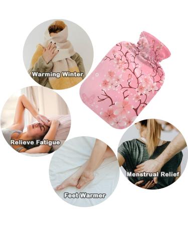 NAANLE 2L Transparent Hot Water Bottle - Japanese Cherry Blossom Design for Menstrual Cramps & Pain Relief | Ideal Heat & Cold Therapy - Buy Online on GoSupps.com