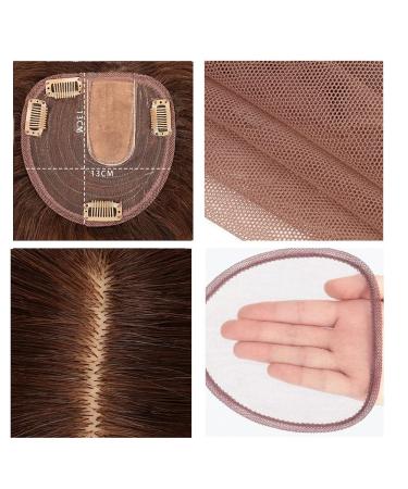 RemeeHi Clip-on Crown Hairpiece - 30cm Real Hair in Chestnut Brown for Effortless Style - Buy Online on GoSupps.com