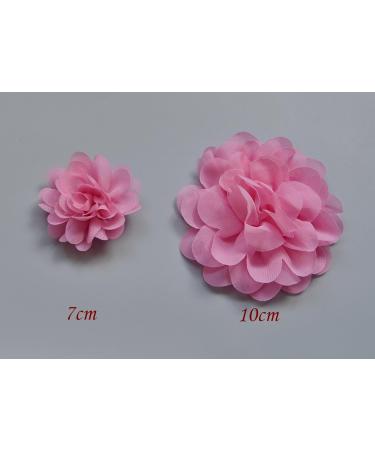 PrettyBoutique Girls Kids Women Chiffon Flower Hair Clip Alligator Clip Party Wedding (10cm Pink) - Buy Online on GoSupps.com
