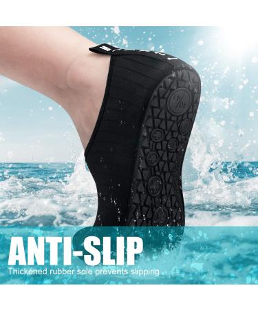 DigiHero Quick-Dry Water Shoes for Women and Men | Aqua Socks for Surfing, Yoga, and Beach Activities | Black, Size 8.5-9 Women/7.5-8 Men - Buy Online on GoSupps.com