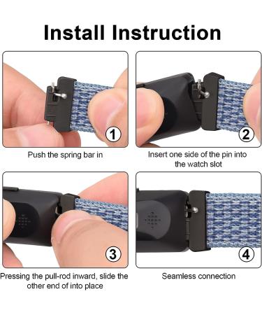 Nylon Bands for Fitbit Inspire 2 & Inspire HR & Inspire Bands for Women Men  Soft Breathable Adjustable Replacement Strap Wristbands for Fitbit inspire 2 bands (Cape Blue) - Buy Online on GoSupps.com