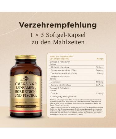 Solgar Omega 3-6-9 | Balanced Omega Fatty Acids | 120 Softgel Capsules | International Shipping Available - Buy Online on GoSupps.com