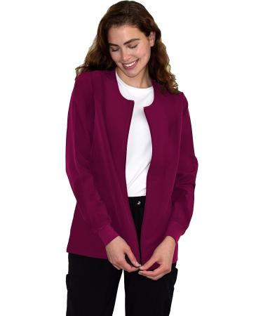 Green Town Women's Zip Front GT Performance Warm-Up Scrub Jacket - Large Wine/Berry - Buy Online on GoSupps.com