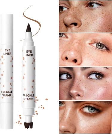 Freckle Stamp Pen | 3.6ml Waterproof Spot Pen Dual-Ended Pens with Two Colors Quick-Drying Stain-Resistant Sweat-Resistant | Three-Tier Stamp - Buy Online on GoSupps.com