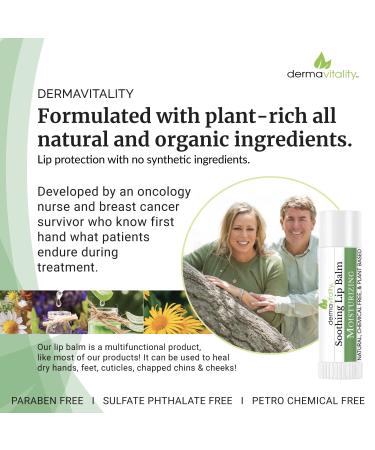 Oncology Lip Balm - Natural Organic Plant Based lip balm for Oncology Patients Heals Dry Lips - Moisturizes Soothes and Hydrate Parched Lips - 3 pack - Buy Online on GoSupps.com