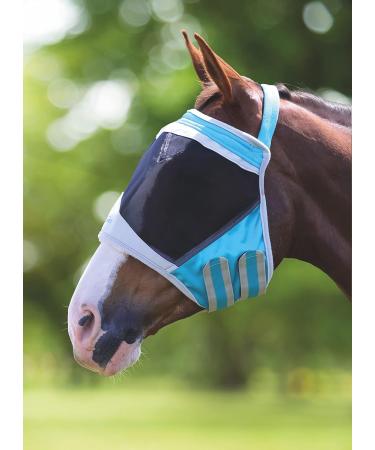 Shires Fine Mesh Earless Fly Mask - Teal Full - Buy Online on GoSupps.com
