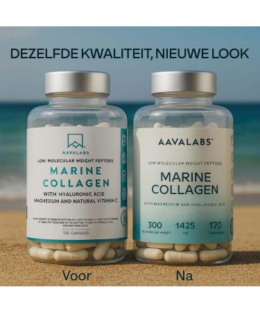 AAVALABS Marine collagen capsules with magnesium & hyaluronic acid Marine collagen with hyaluronic acid & pure collagen peptides 120 Marine Collagen capsules GMO gluten & lactose free - Buy Online on GoSupps.com