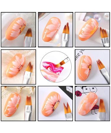 DKTOTIUP 8-Piece Nail Art Brush Set - Pink Nail Design & Dotting Tools for Perfect Nail Painting - Buy Online on GoSupps.com