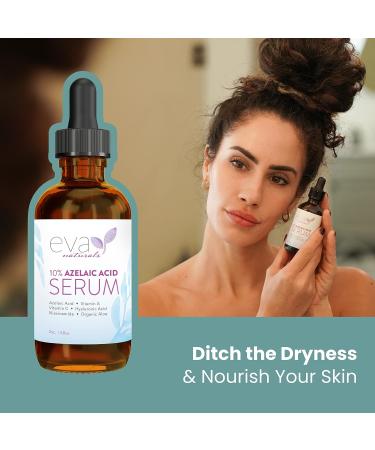Azelaic Acid 10% Serum 2 oz - Skin Brightening, Redness Relief, Dark Spot Repair - Hyaluronic Acid and Niacinamide - 2 Fl Oz - Buy Online on GoSupps.com