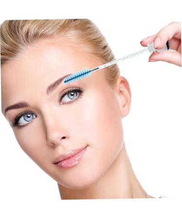 Housoutil Foam Protectors 10pcs Diamond Mascara Brush False Lash Mascara Lash Shampoo Beauty Eyelash Miss Set Eyebrow Comb 11.3x1.1cm Blue - Buy Online on GoSupps.com
