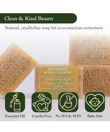 ADK Natural Marigold Soap Bar - Handmade Calendula & Organic Olive Oil Soap | Vegan Moisturizing Antioxidant for All Skin Types - Buy Online on GoSupps.com