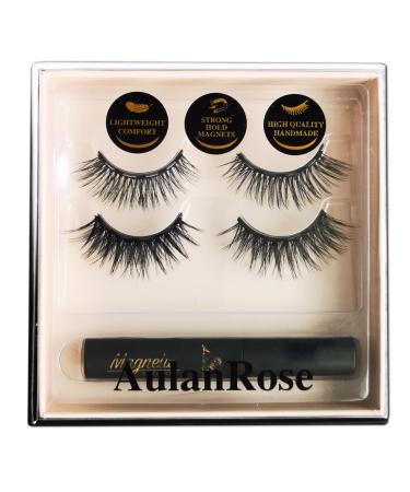 Magnetic Eyelashes Natural Look/Medium Cat Eye Wispy Magnetic Lashes with Eyeliner/Cruelty-Free & Vegan Faux Mink Lashes /60 Wears