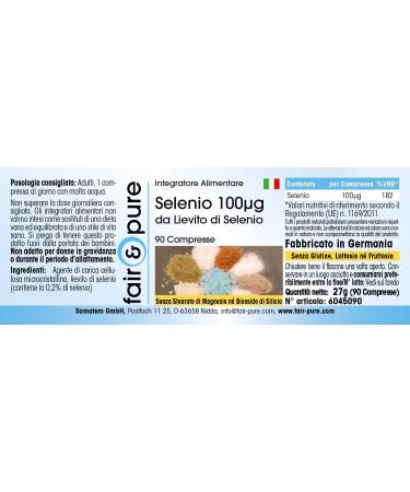 Fair & Pure - Selenium 100 g from selenium yeast - vegan - 90 tablets - Buy Online on GoSupps.com